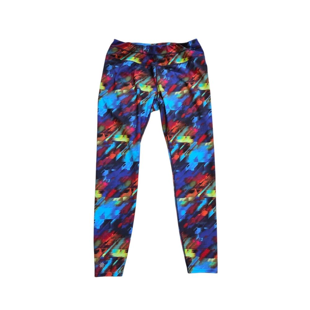 Athleta Rainbow Athletic Ankle Workout Leggings Women's Large